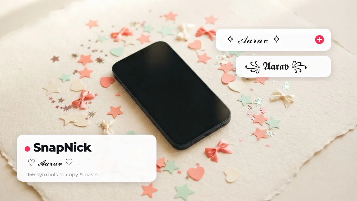 Nickname symbols to copy and paste around a name
