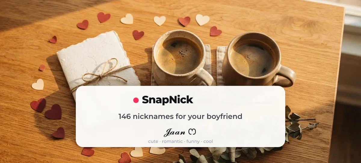 146 nicknames for your boyfriend with a styled example