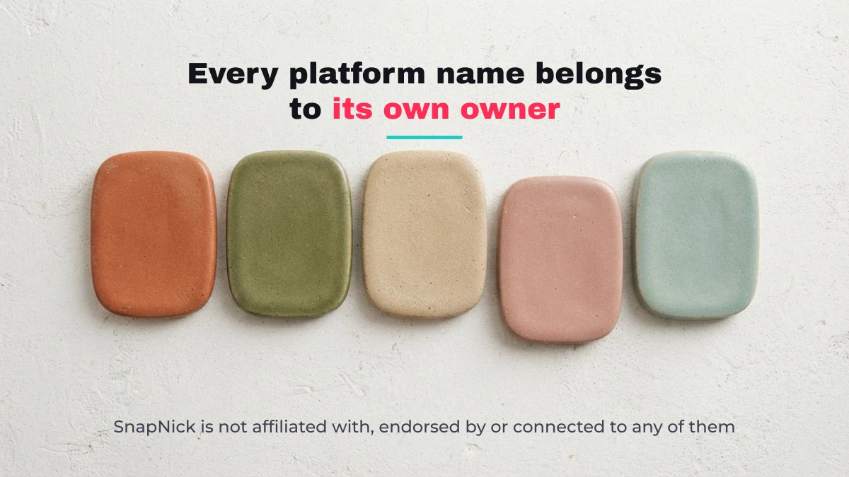 SnapNick is not affiliated with any platform — every platform name belongs to its own owner