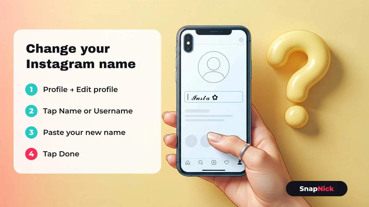 Steps to change your Instagram name or username from Edit profile