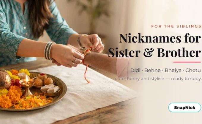 Nicknames for Sister and Brother: Cute, Funny, Didi and Bhaiya