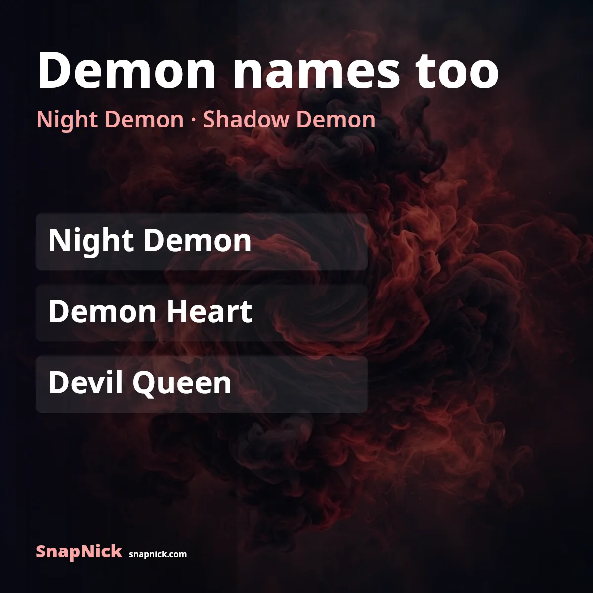 Devil names for boys and girls