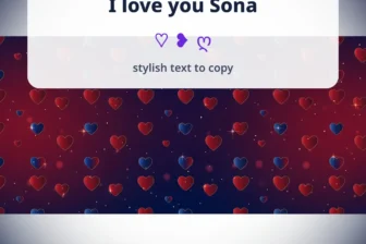 I Love You Sona — Stylish Text to Copy