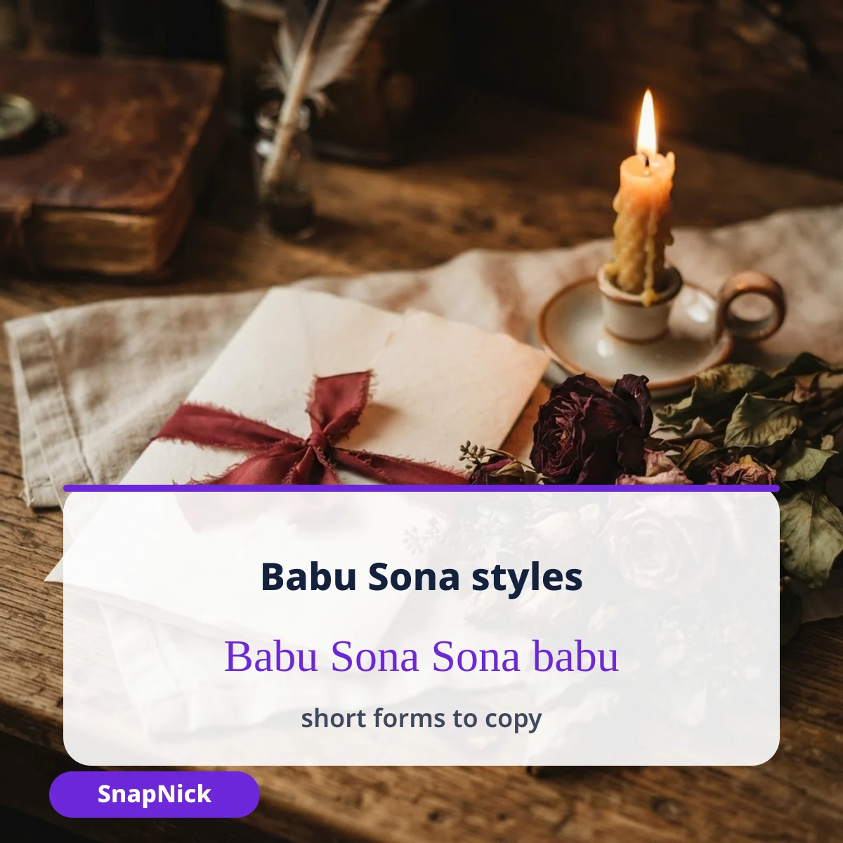 Babu Sona and Sona babu styles