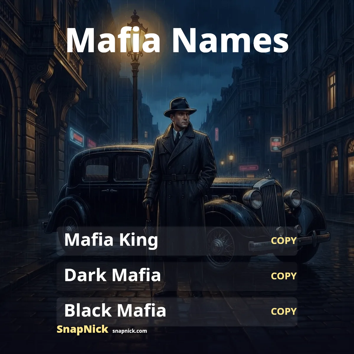 Mafia Name Styles: 124 Names to Copy