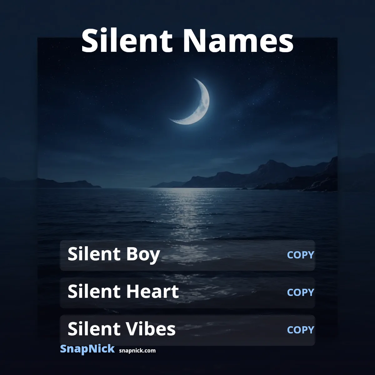 Silent Name Styles — Stylish Nicknames to Copy