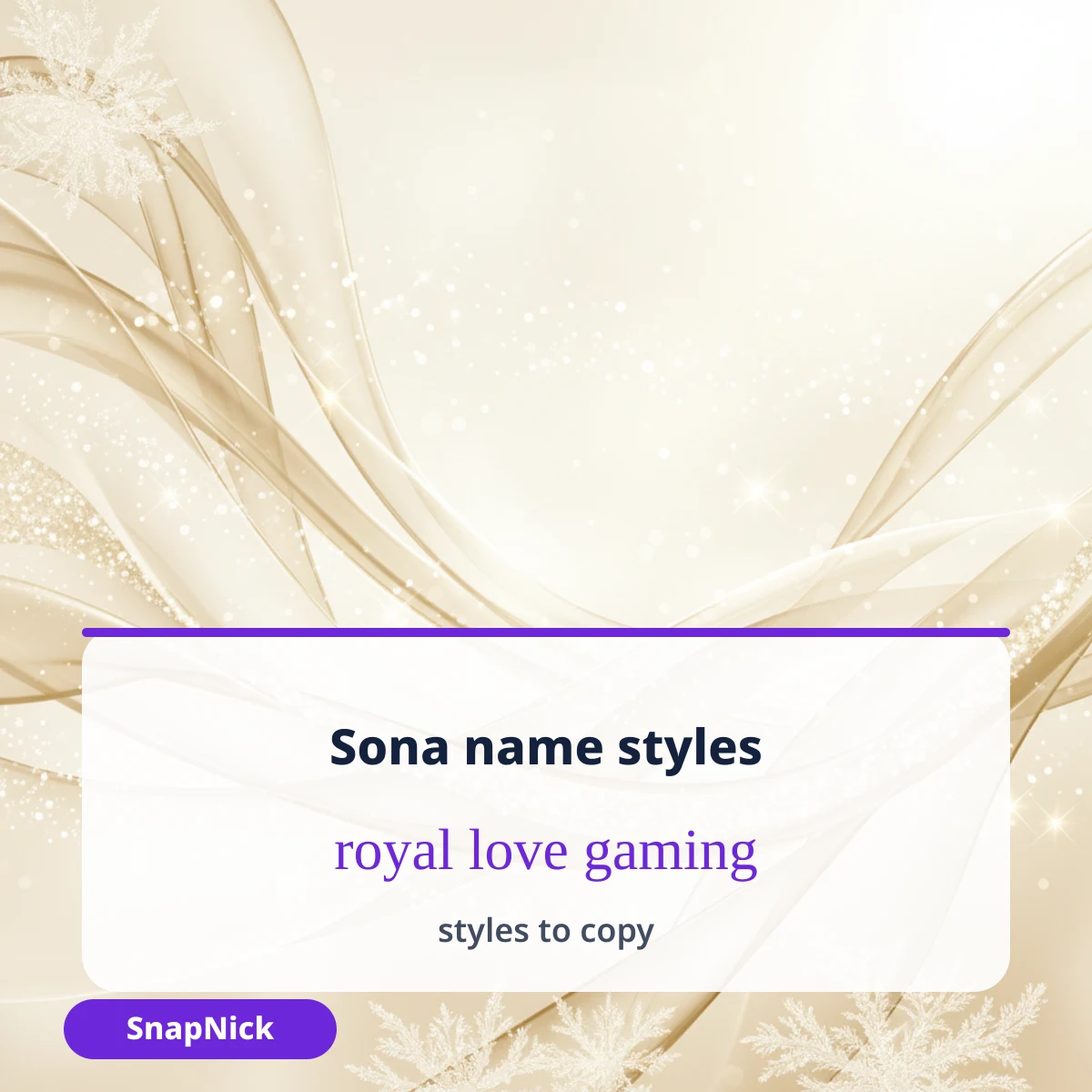 Sona name styles for Free Fire and BGMI