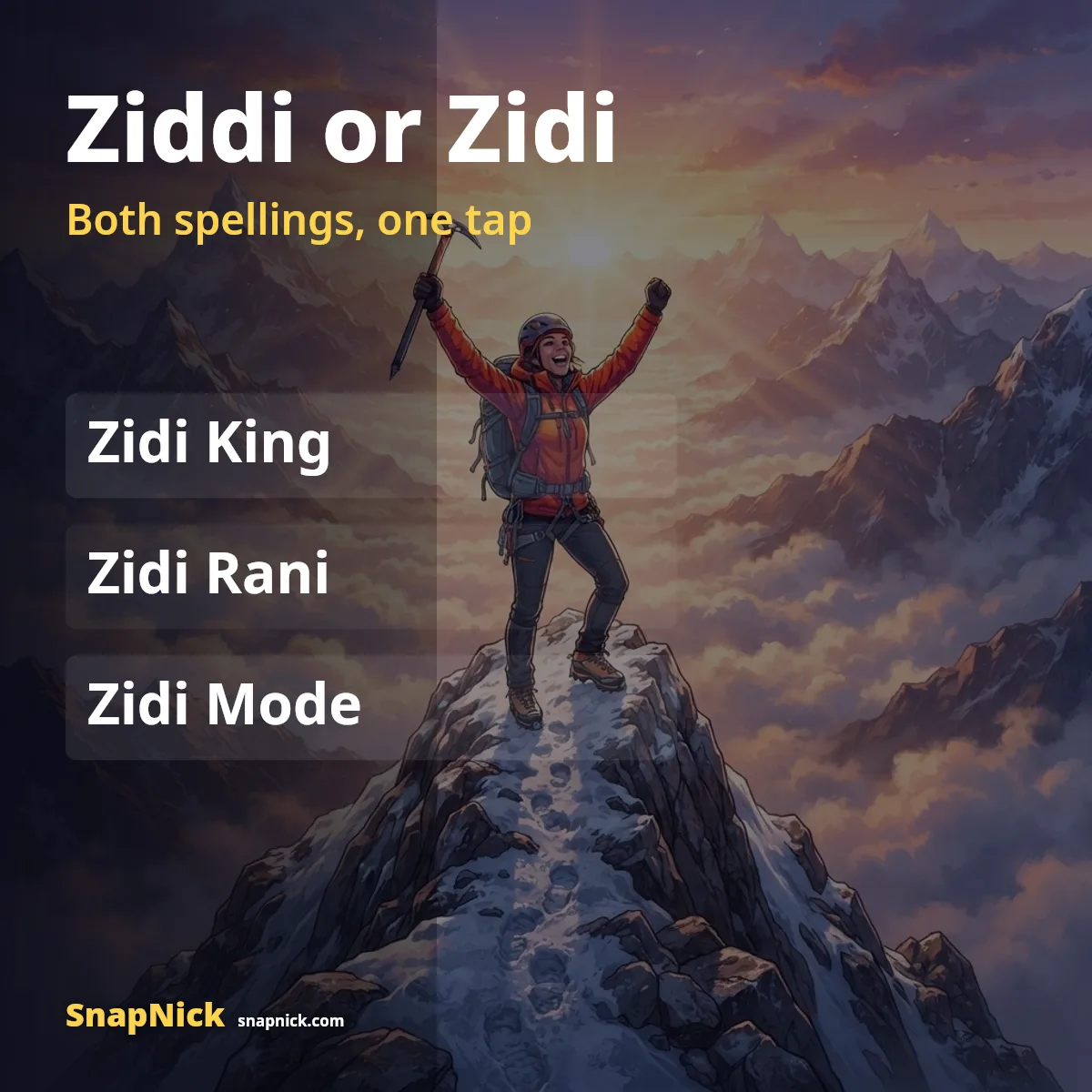 Ziddi names for boys and girls